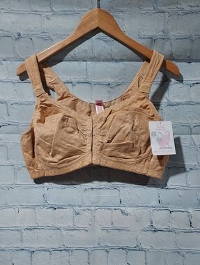 Comfort Choice The Posture Support Bra 42C Front Closeure Beige Neutral New